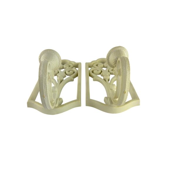 Vintage Homco Ivory Wall Sconces 1982 Plastic Candle Holders Scroll Decor 4229 - Picture 15 of 16